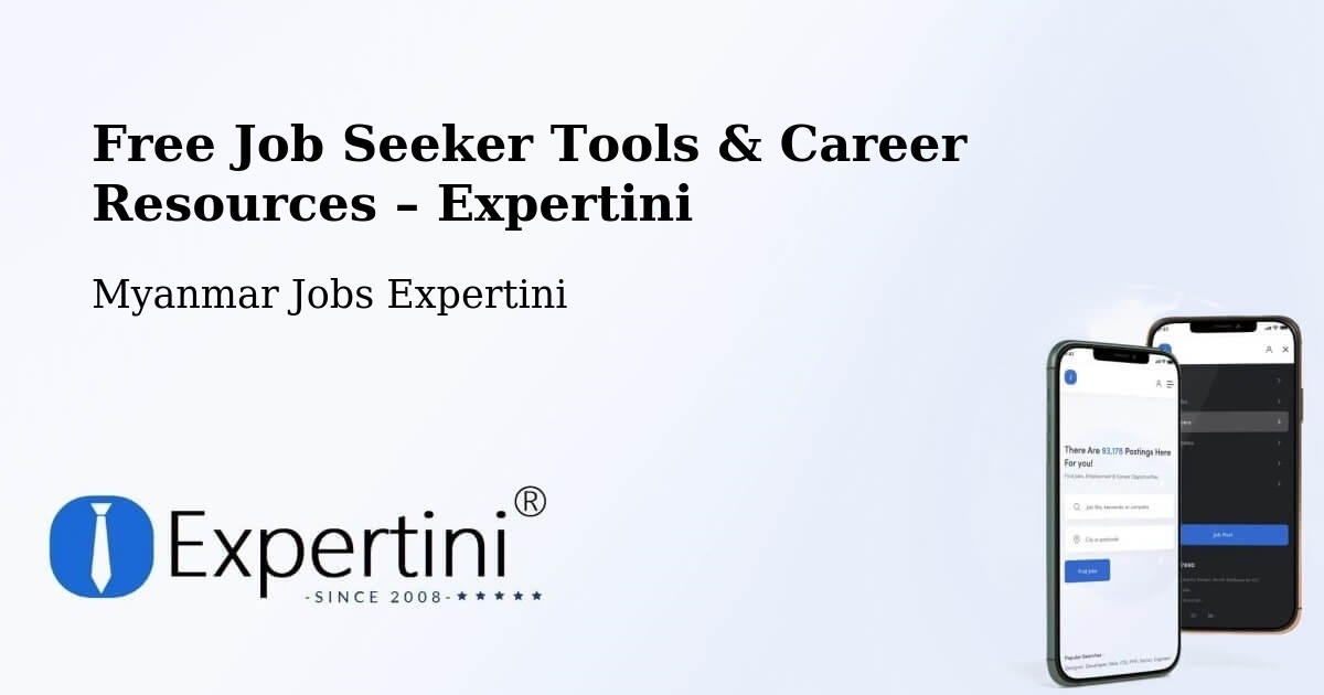 Free Job Seeker Tools & Career Resources – Mudon - Mudon, Myanmar Jobs Expertini